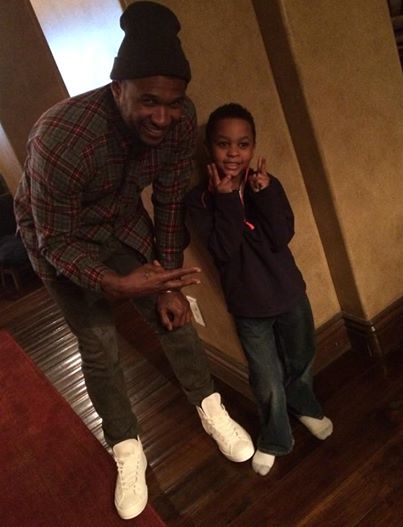 Usher with Jill's son Jett