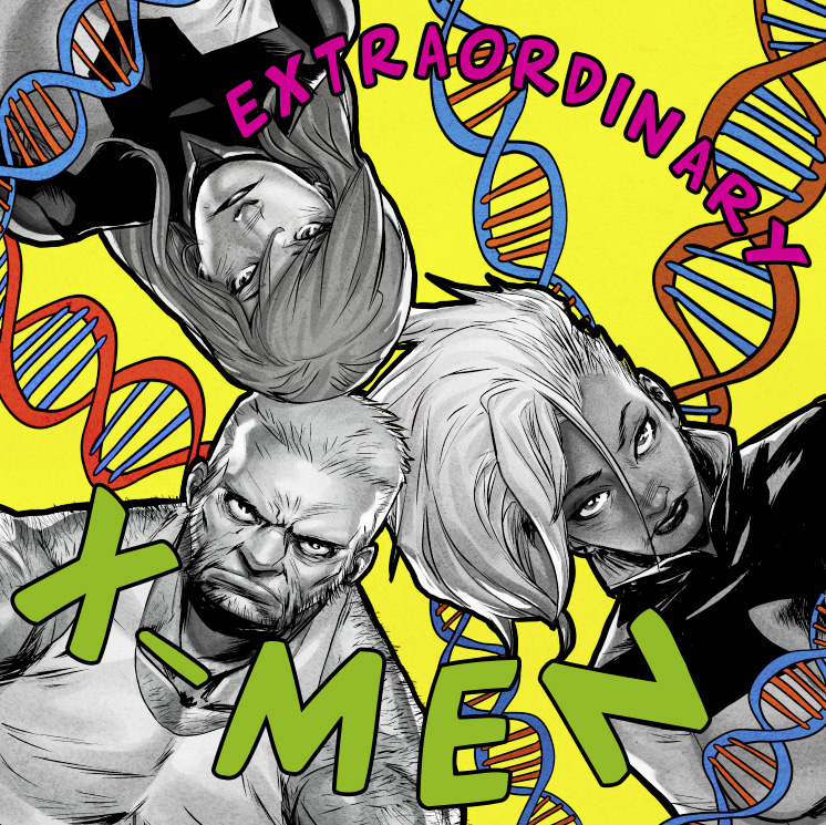 Extraordinary X-Men #1 artwork by Sanford Green (De La Soul's 3 Feet High and Rising)