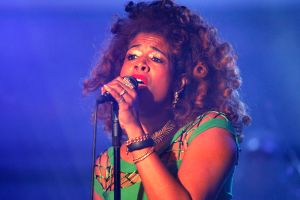 R&B-Sängerin Kelis Rogers bei einem Konzert im Wartesaal am Dom Köln