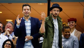 Justin Timberlake and Jimmy Fallon "Single Ladies" dance at US Open, NYC