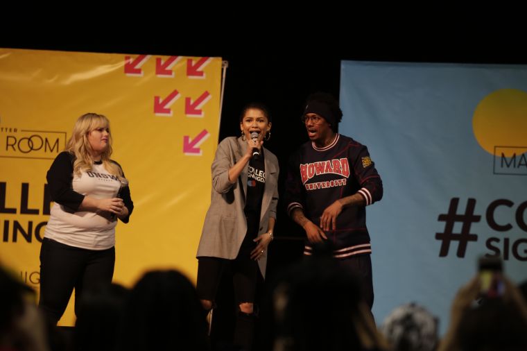 Rebel Wilson, Zendaya, and Nick Cannon