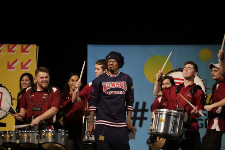 Nick Cannon Was Feeling The Drum Line!