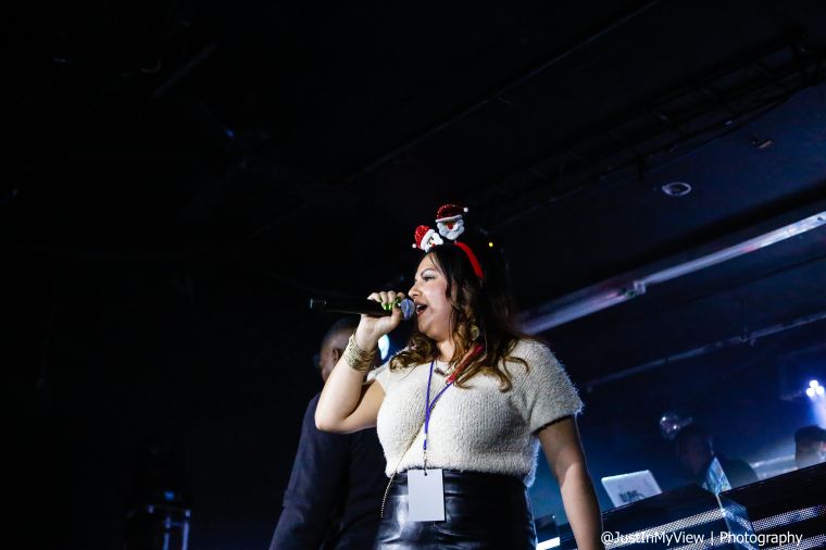 Backstage at Boomin Holidayz