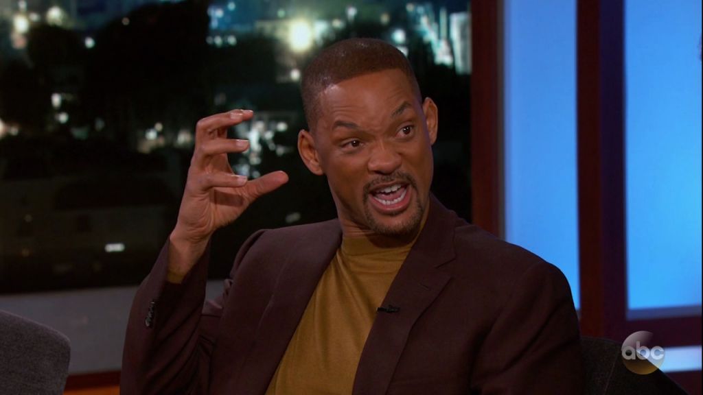 Will Smith during an appearance on ABC's Jimmy Kimmel Live!'