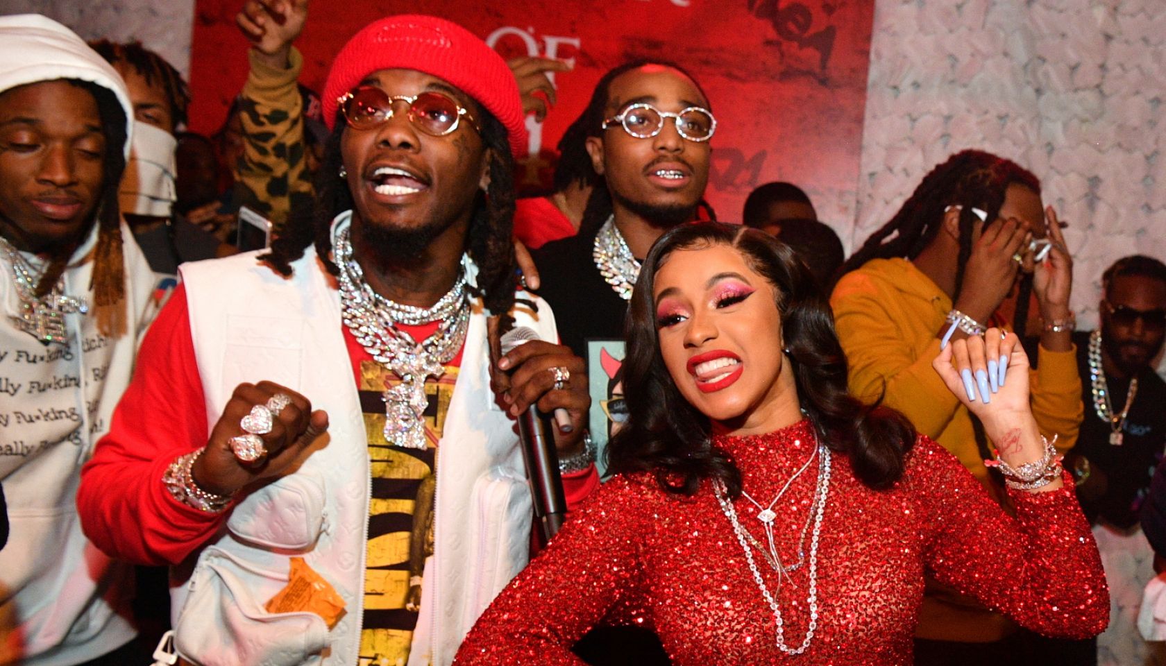 Cardi B and Offset at his Father Of 4 Album Release