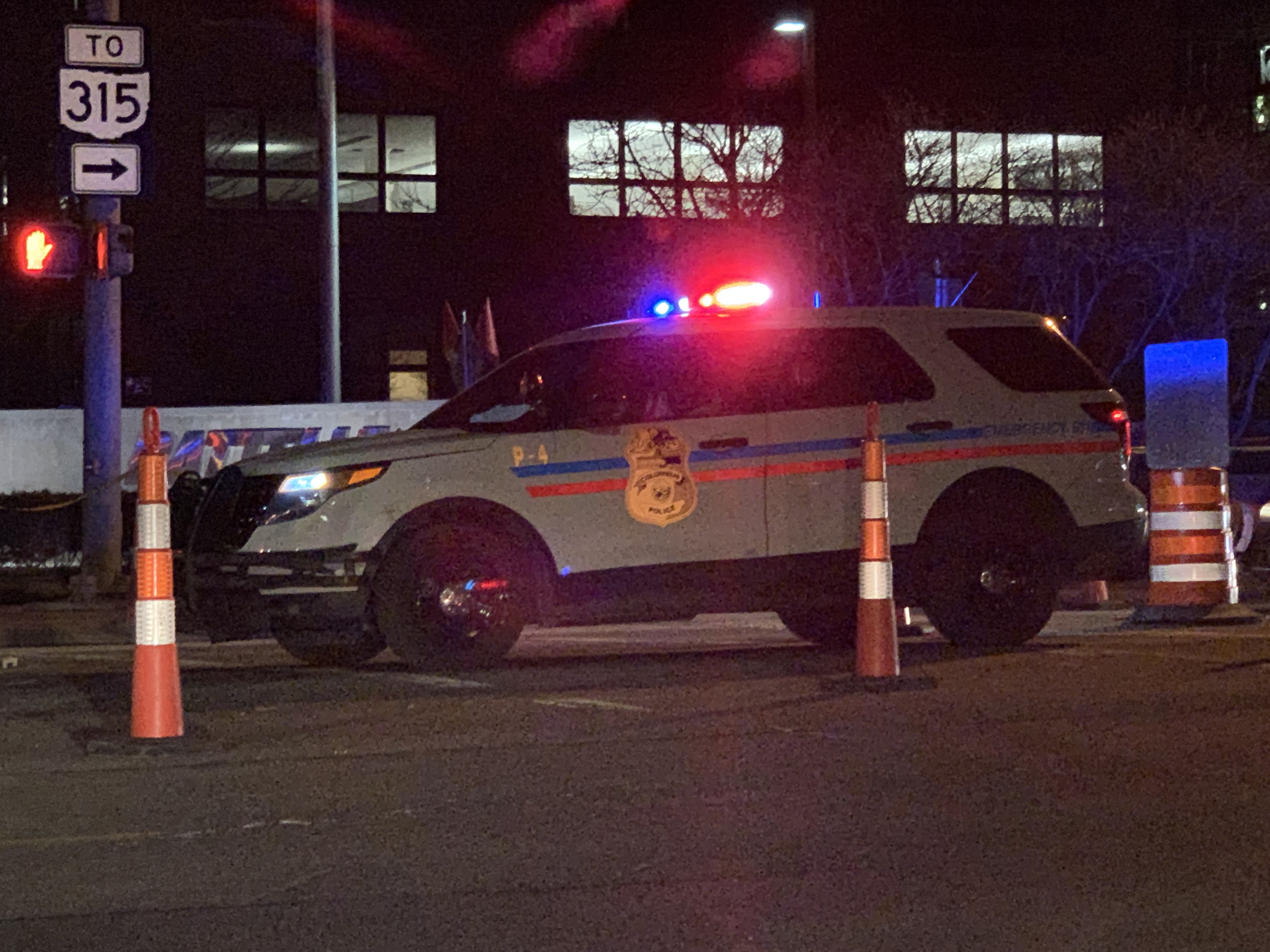 Columbus Police Car at Night