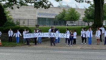 White Coats For Black Lives Matter Movement Philly City Line ave