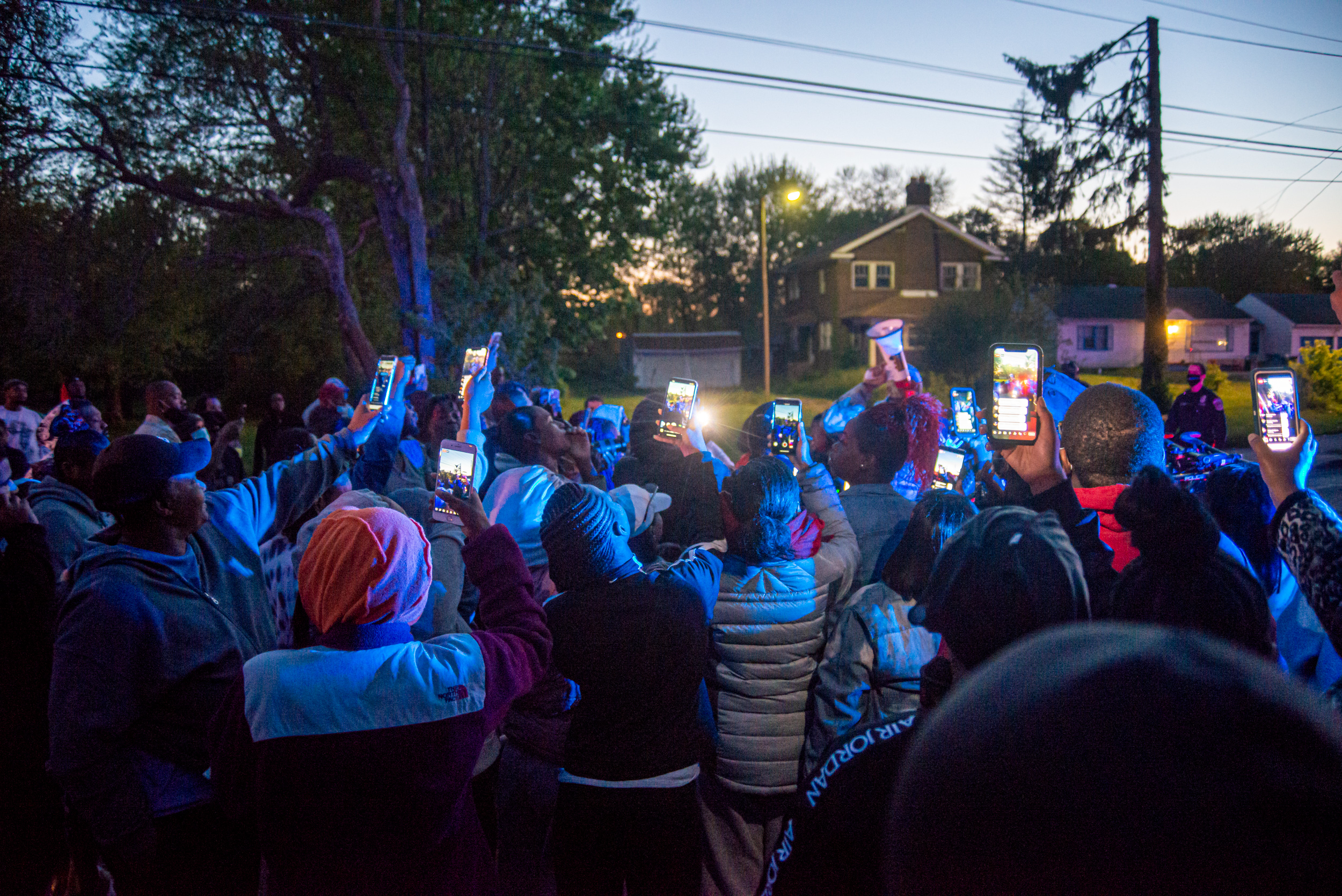 Protesters gather for Sean Reed