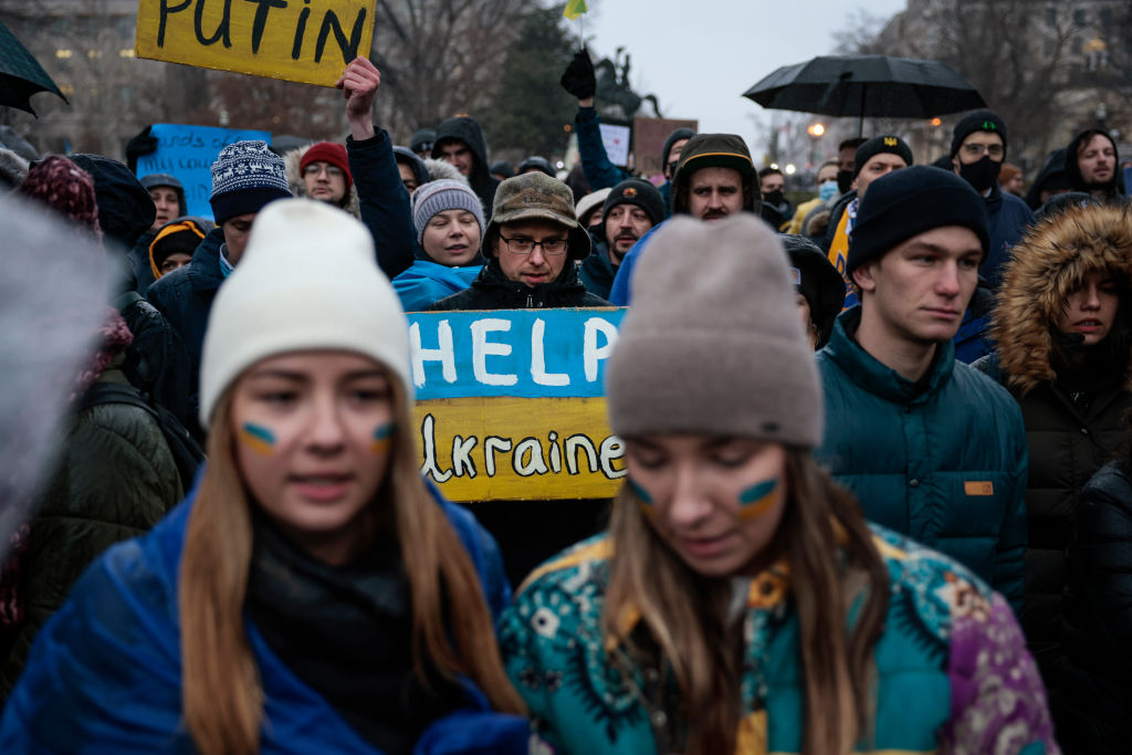 Protestors Gather In Washington DC After Ukraine Invasion