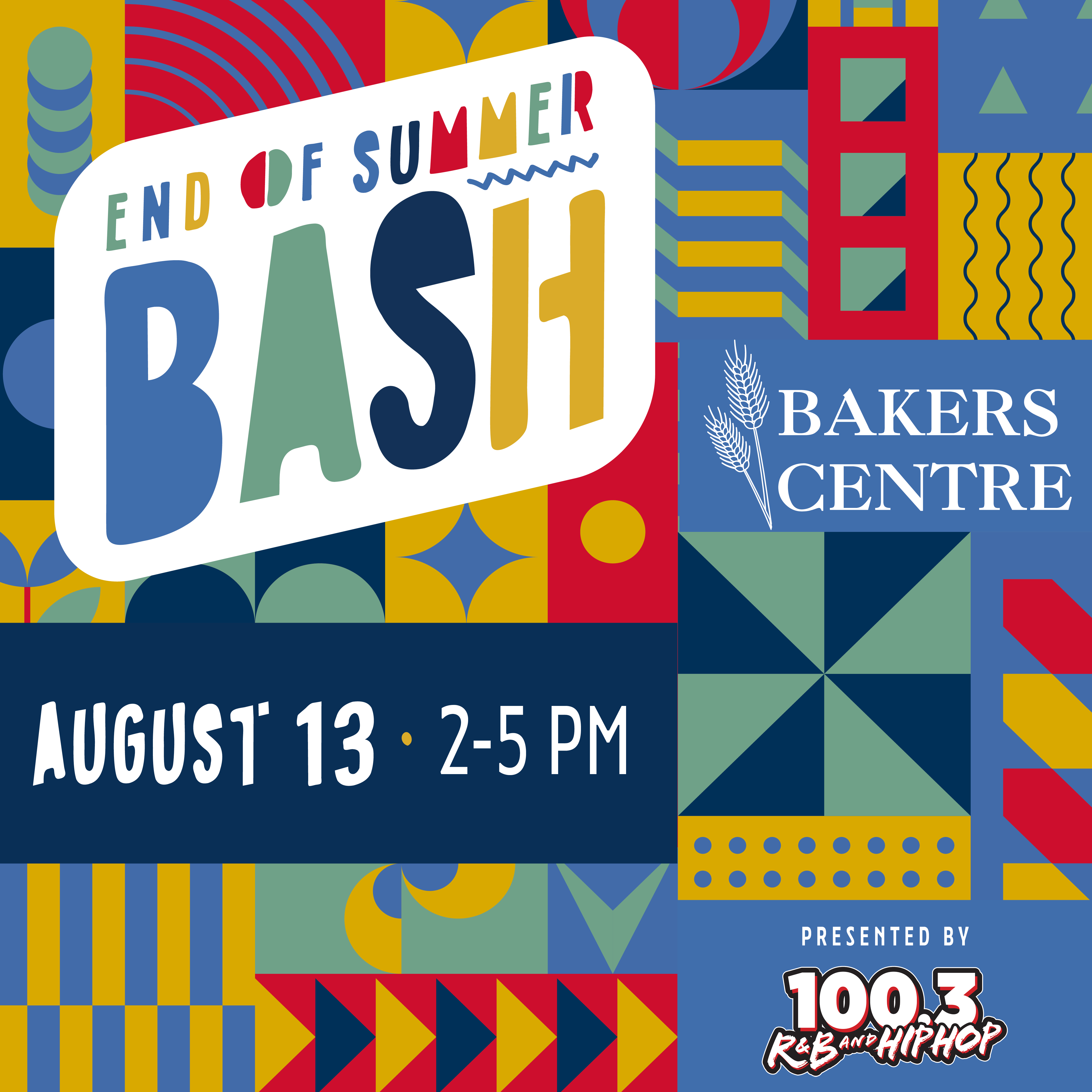 End of Summer Bash Bakers Centre