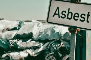 waste of asbestos on dump site