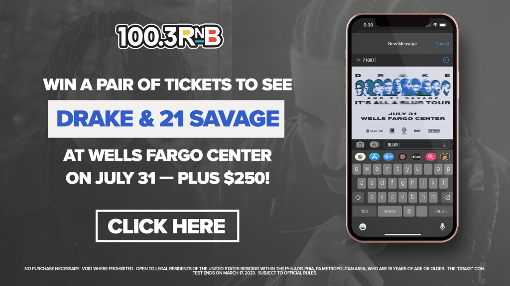 [CLICK HERE] Take Music Survey for your chance to WIN tickets to see Drake and 21 Savage live at Wells Fargo Center PLUS $250 dollars!