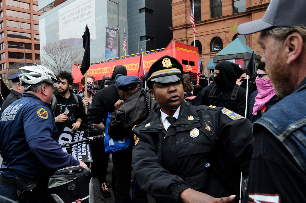 Opposing Trump Protests in Philadelphia, PA