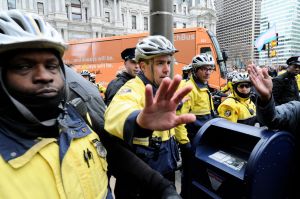Anti-Transgender bus tour stop protest in Philadelphia, PA