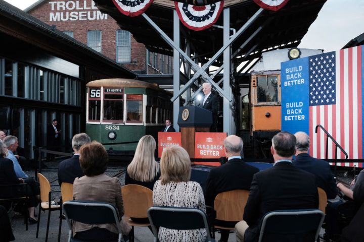 President Biden Speaks At Electric City Trolley Museum In Scranton, Pennsylvania