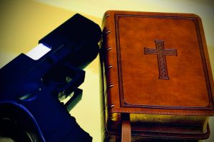 Bible and gun