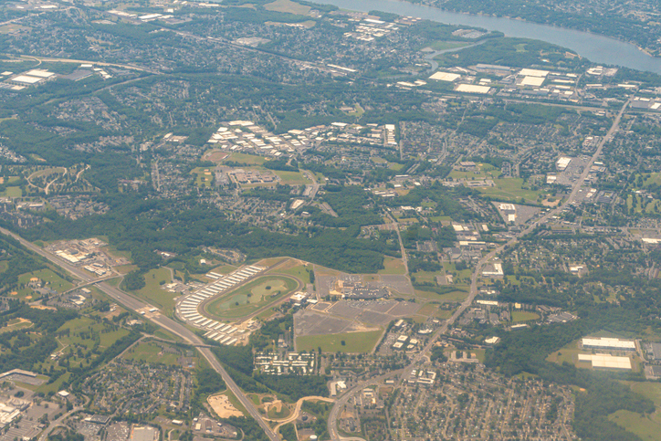 Aerial view of Bensalem Pennsylvania