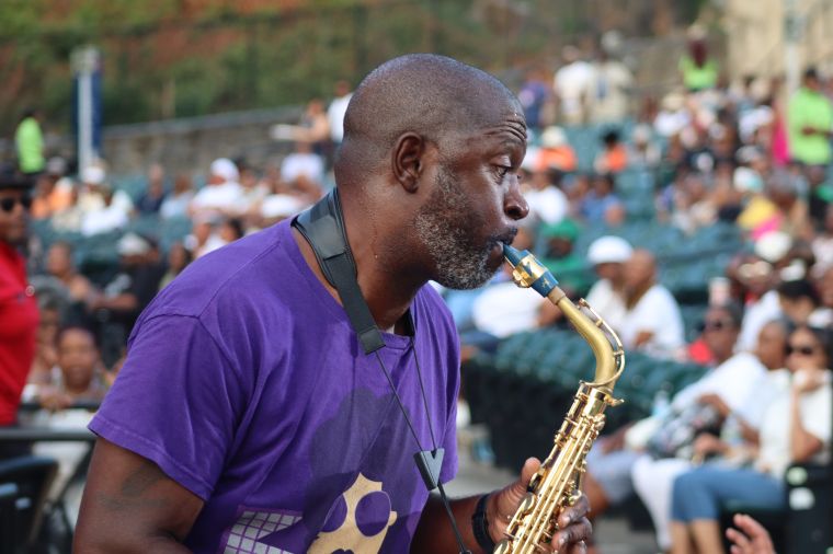 Mike Phillips performing at the Dell Music Center