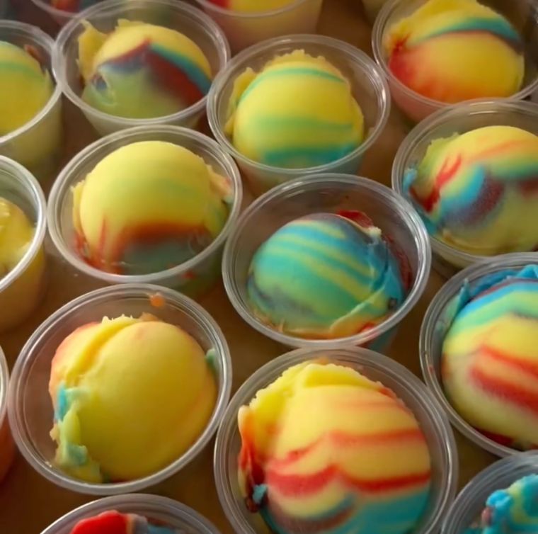 Tropical Treat provided water ice for the students