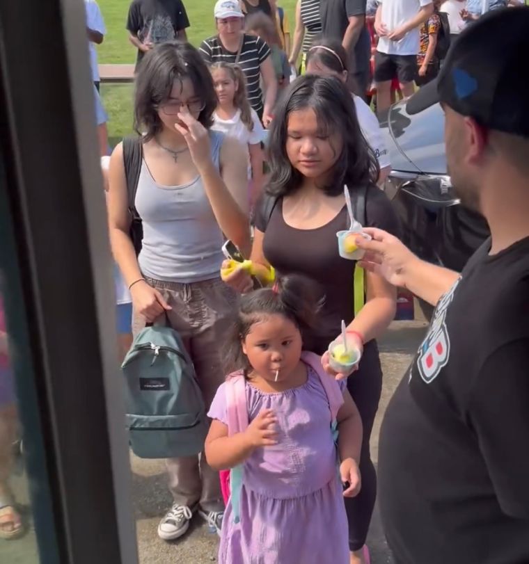 Tropical Treat provided water ice for the students