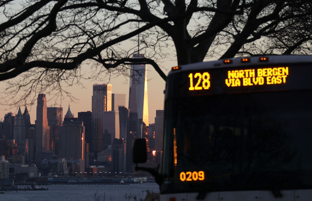 NJ Transit Bus in Weehawken, New Jersey