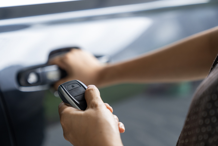 car remote control and keyless car concept