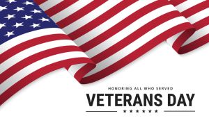 Veterans day celebration design. Honoring all who served. Veterans day background with american flag. Vector