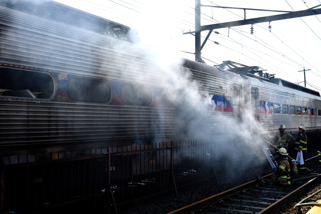 SEPTA Regional Rail Fire, Glenside, PA