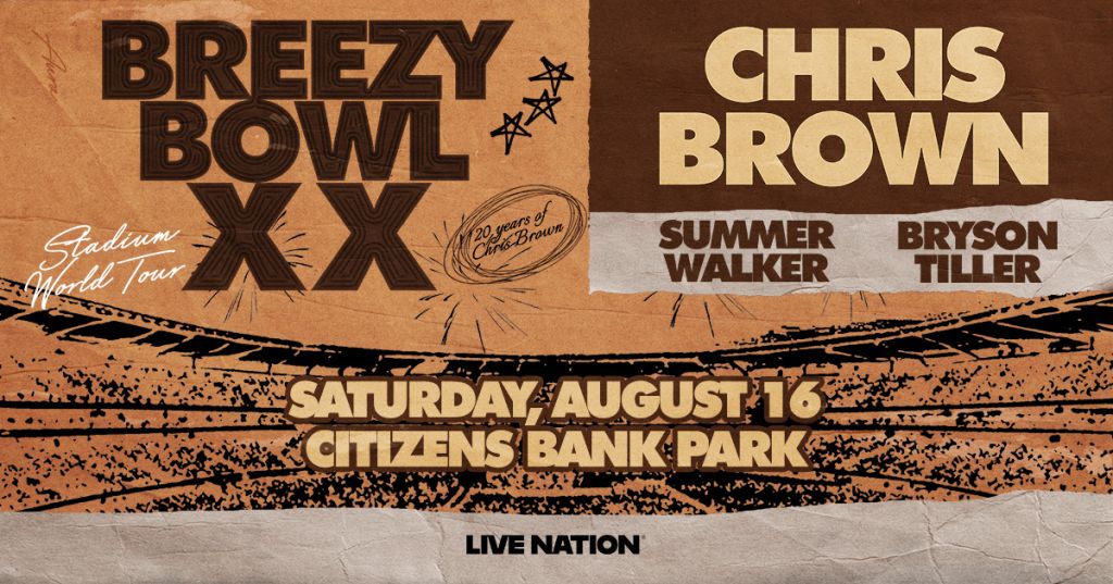 Chris Brown is bringing BREEZY BOWL XX to Citizens Bank Park on August 16th with Summer Walker and Bryson Tiller!