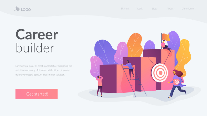 Career development landing page template.