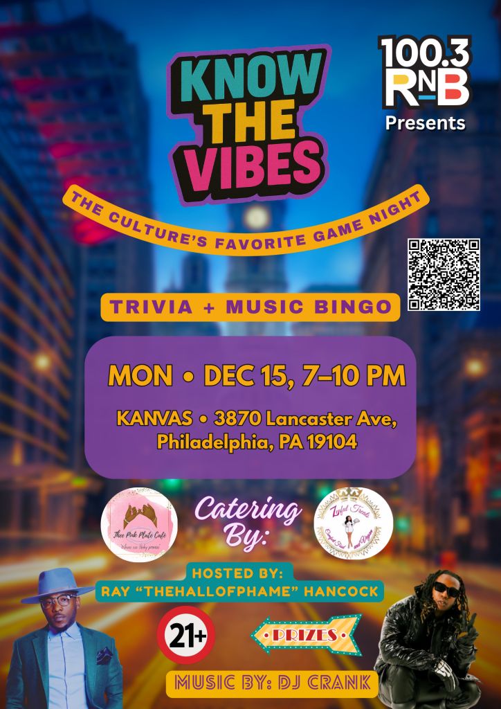 Know The Vibes: Philly’s Ultimate Culture Trivia + Music Bingo Night