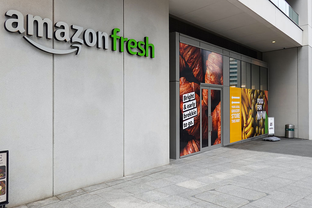 Amazon Fresh Grocery Store In Canary Wharf Business District Of London