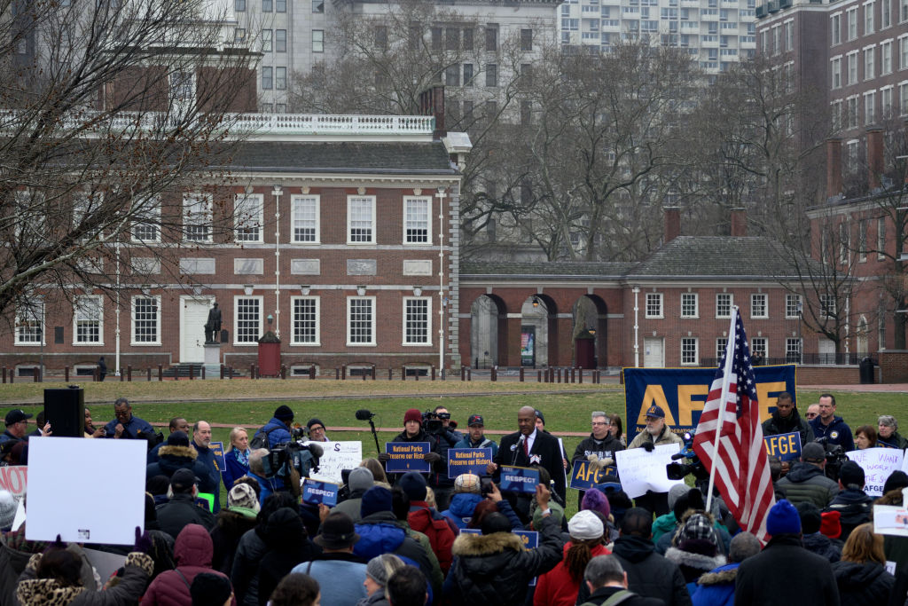 Federal Employees Hold Rally Calling For End Of Government Shutdown