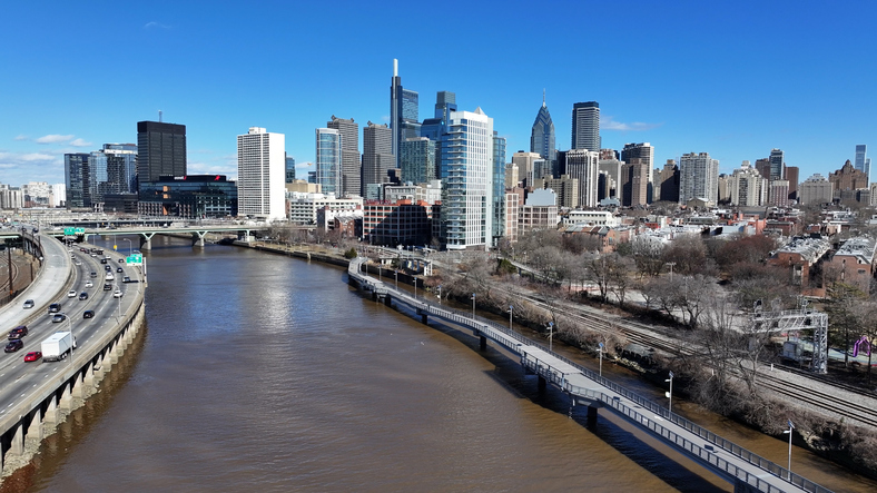 Downtown Philadelphia At Philadelphia In Pennsylvania United States.