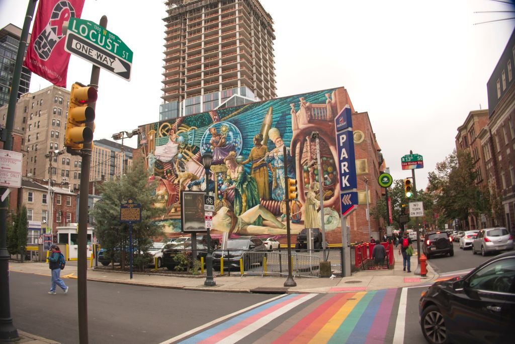 Intersection in the "Gayborhood" of Washington Square West, Philadelphia, Pennsylvania