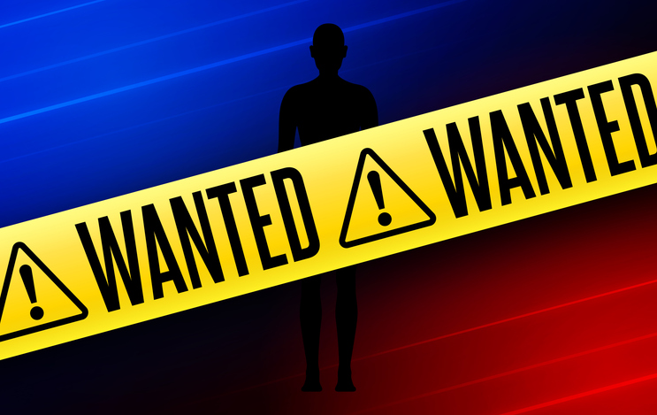 Wanted Manhunt Person Investigation Crime Scene Police Yellow Do Not Cross Barricade Tape