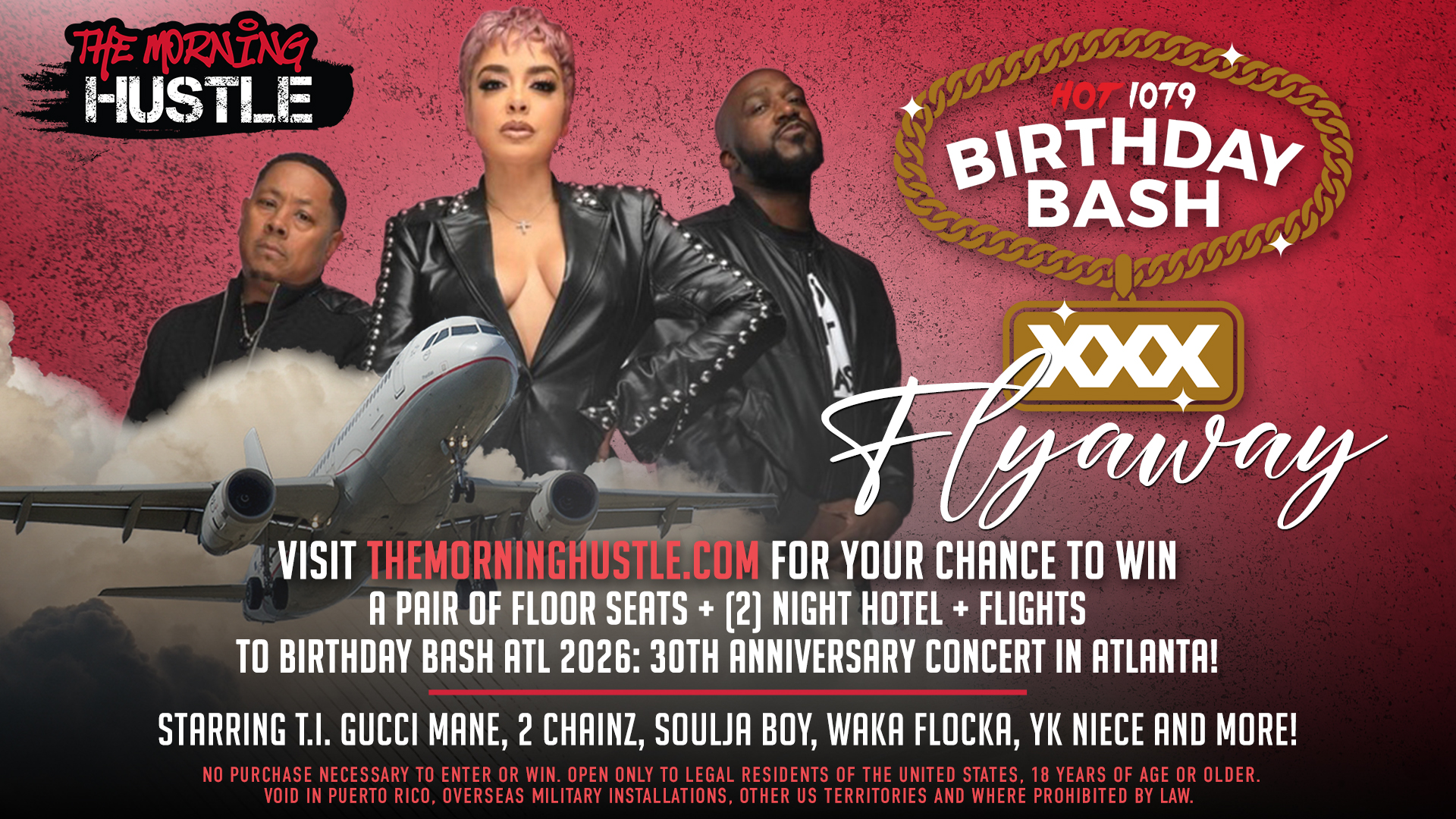 The Morning Hustle Birthday Bash XXX Flyaway 2026