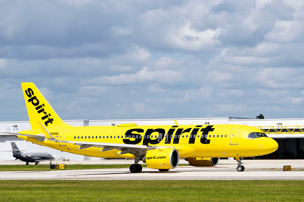 Spirit Airlines Plane Landing At FLL