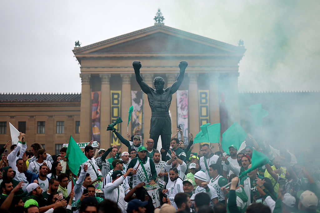 Fans of Palmeiras Gather Ahead of Round Of 16 Play Off Against Botafogo
