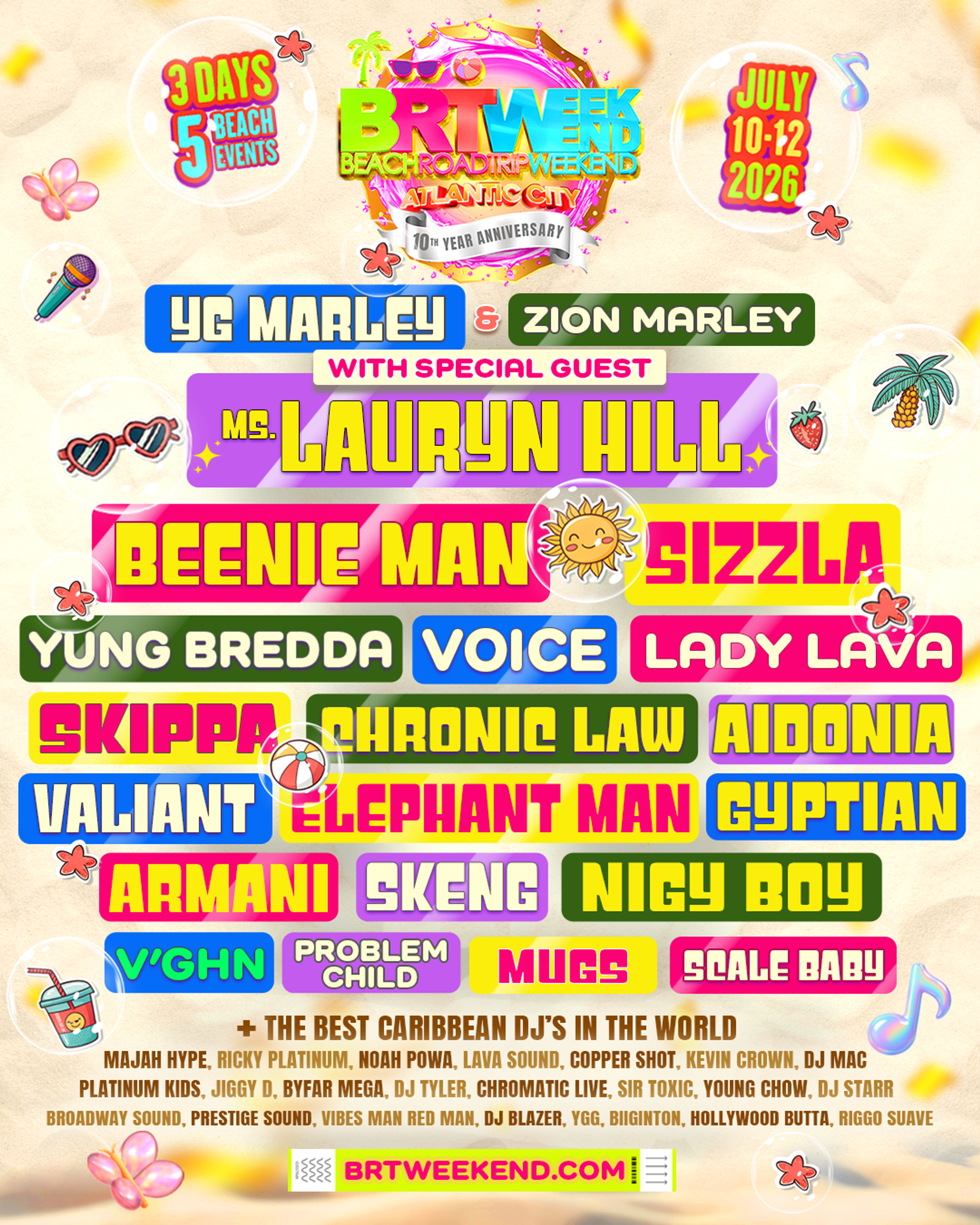 Get tickets to BRT Weekend 2026 starring Ms. Lauryn Hill!