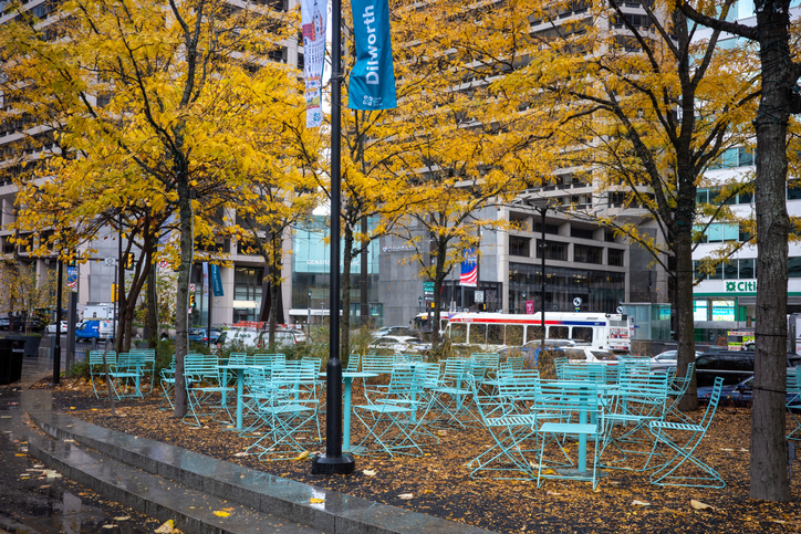 Dilworth Park, Philadelphia, Pennsylvania, in Autumn