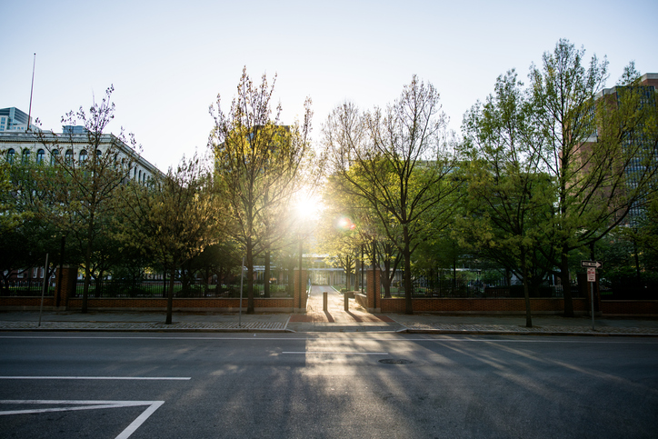 Sun Setting Over Independence Mall