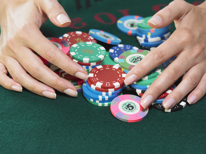 Woman Gathering Winnings
