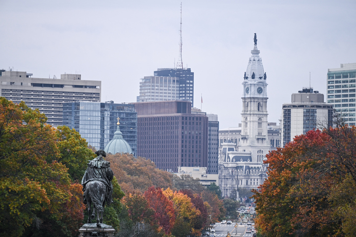 Philadelphia. City hall view.