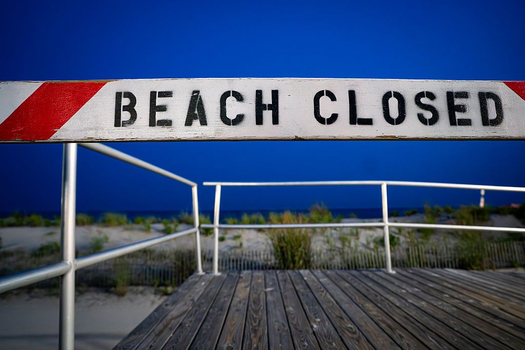 Beach Replenishment And Dredging Project Underway In Ocean City, New Jersey